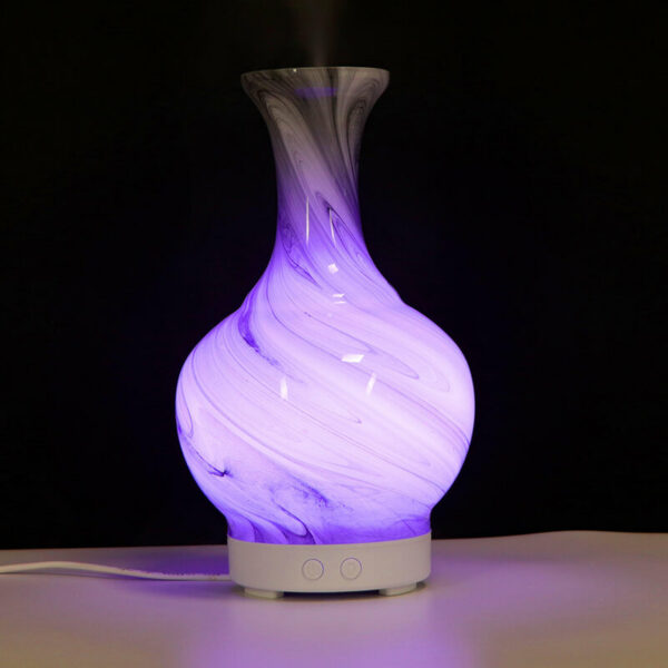 Glass essential oil Diffuser purple color light
