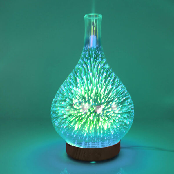 Beautiful 3D Glass Vase Essential Oil Fragrance Diffuser-blue