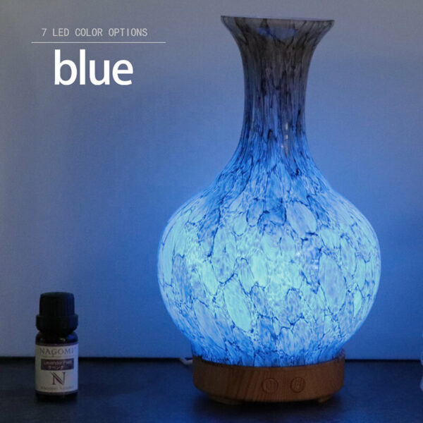 Glass essential oil Diffuser blue light