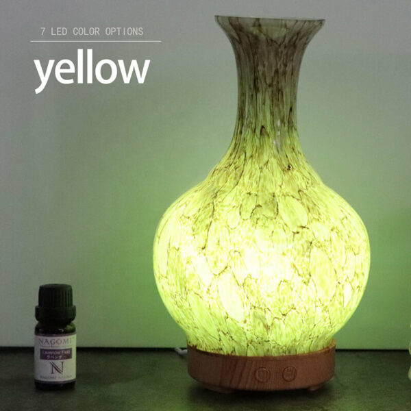 Glass essential oil Diffuser yellow light
