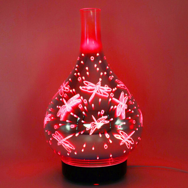 Beautiful 3D Glass Vase Essential Oil Fragrance Diffuser-red