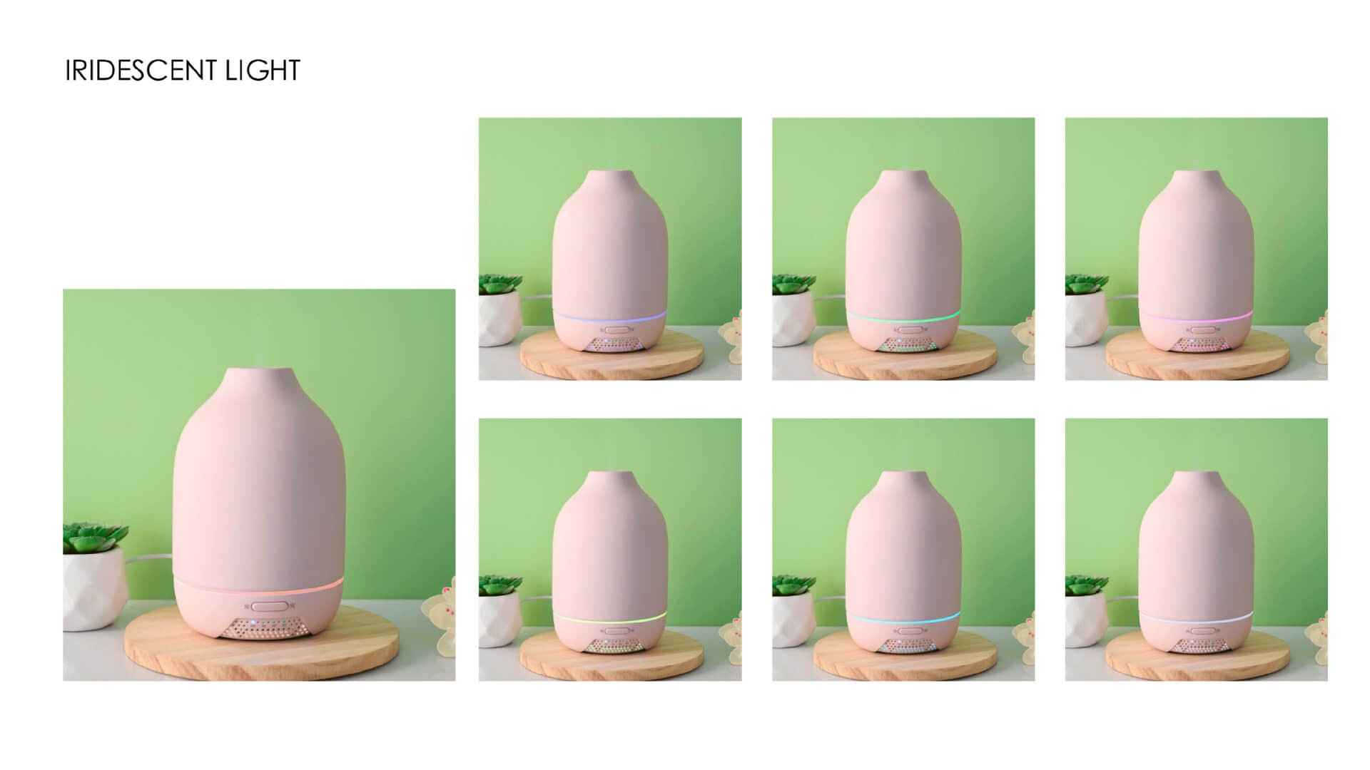 Ceramic aroma diffuser with 7 kinds of lights
